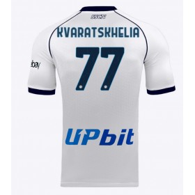 SSC Napoli Khvicha Kvaratskhelia #77 Auswärtstrikot 2023-24 Kurzarm